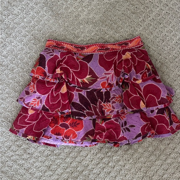 Farm Rio Floral Ruffle Mini Skirt - Picture 2 of 3